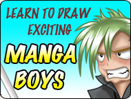 Learn to draw exciting Manga Boys!